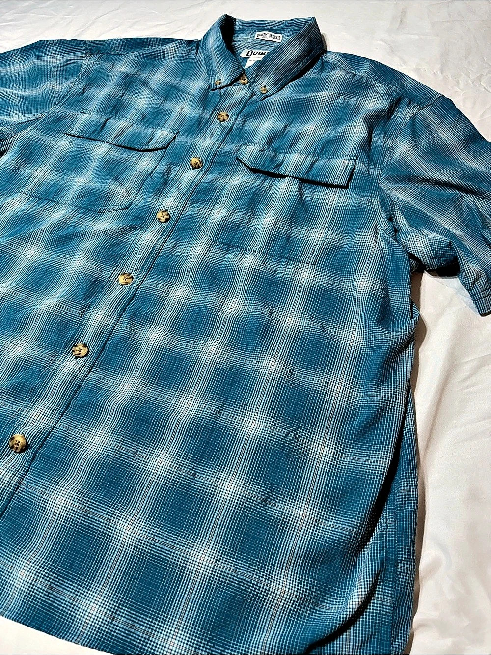 Duluth Trading Armachillo Relaxed Fit Short Sleeve Untucked Shirt XL